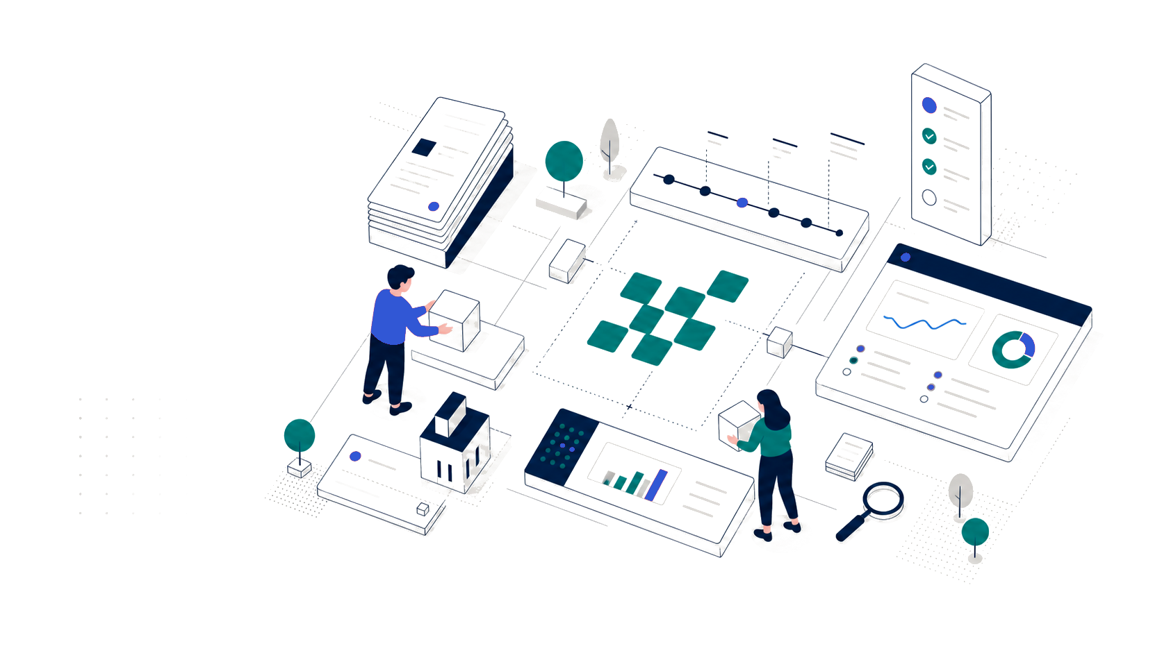 Sistema modular de datos, documentos y decisiones públicas